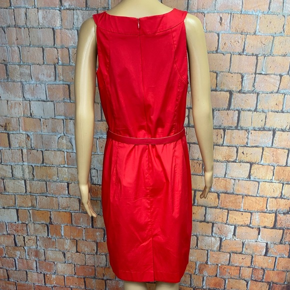 Julian Taylor Lattice Neckline Belted Dress - Picture 5 of 11